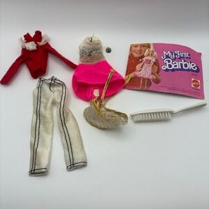 Vintage Mattel Barbie Clothes Accessory Lot 1982 My First Barbie Red Top Pants